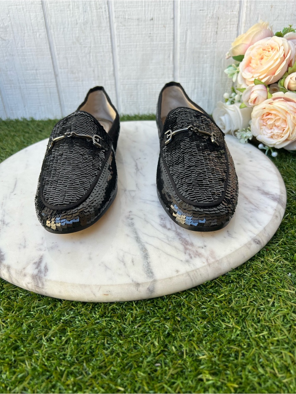 Sam Edelman Women's Loraine Loafer
Color: Black Sequin size 6 new/no box - Picture 10 of 16